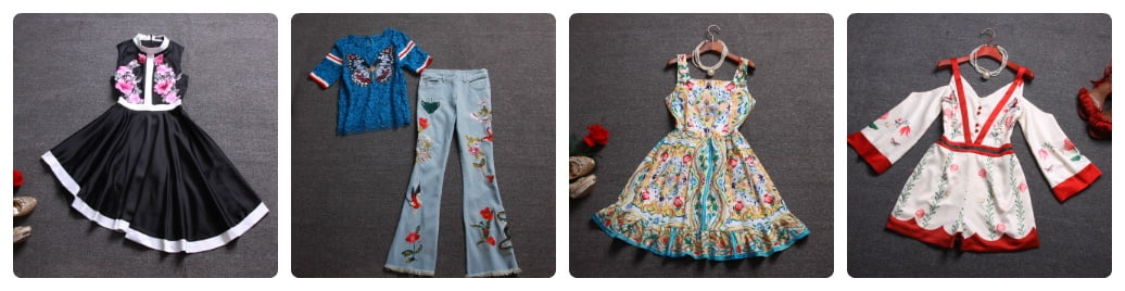 Яркие и красочные платья на Taobao